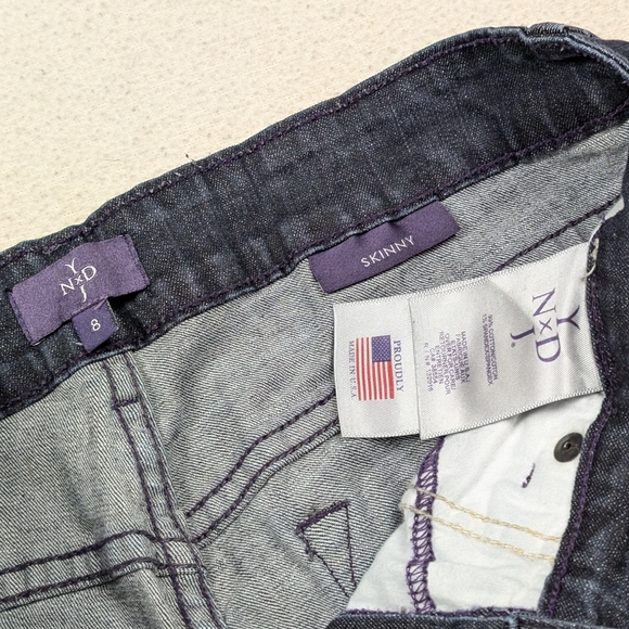 NYDJ Lift Tuck Skinny Dark Wash Stretch Denim Women's Jeans Size 8 - Picture 7 of 16
